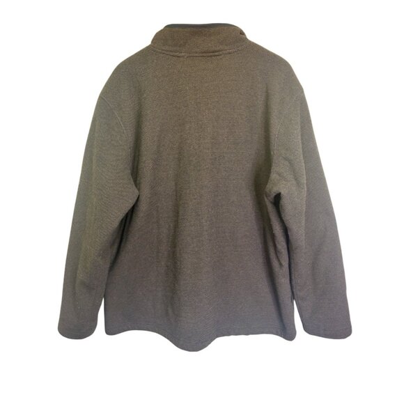 Orvis 1/4 Zip Pullover Fleece Sherpa Lined Sweater Oversized Brown Men Sz XXL .g - Picture 2 of 8